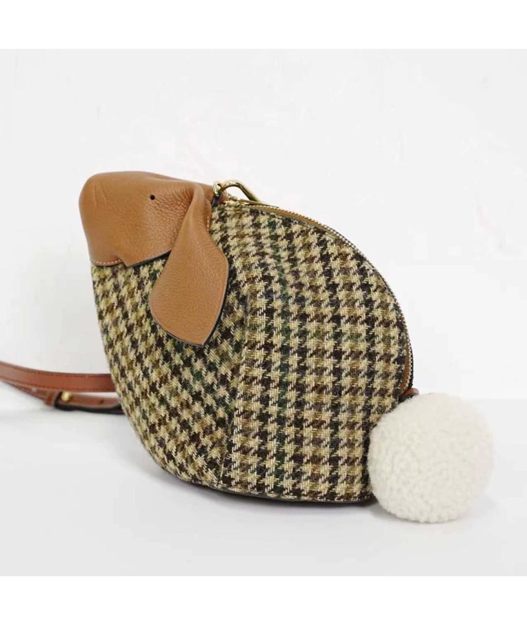 LOEWE Коричневая кожаная сумка через плечо, фото 2