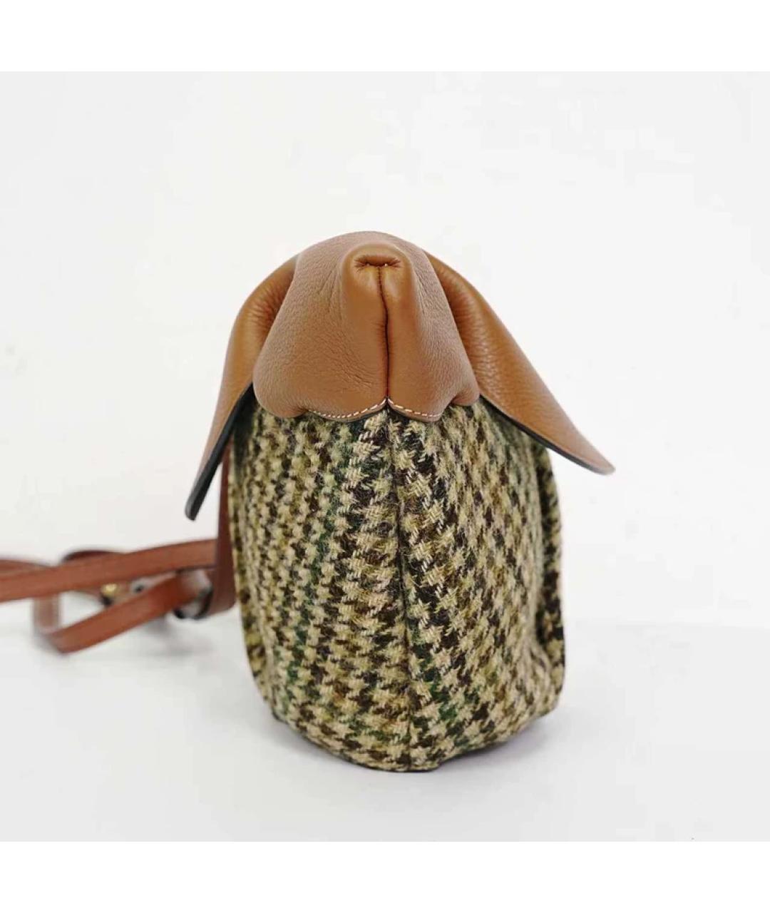 LOEWE Коричневая кожаная сумка через плечо, фото 3