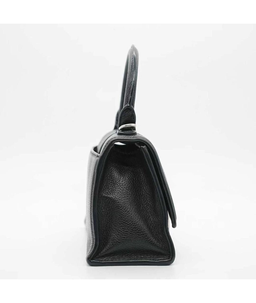 BALENCIAGA Черная кожаная сумка с короткими ручками, фото 5
