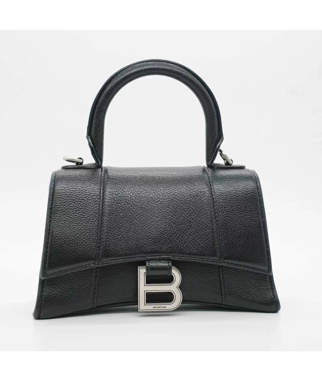 BALENCIAGA Черная кожаная сумка с короткими ручками, фото 10