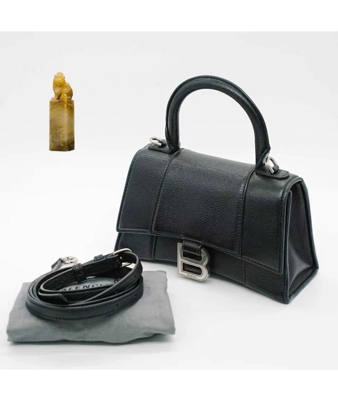 BALENCIAGA Черная кожаная сумка с короткими ручками, фото 9