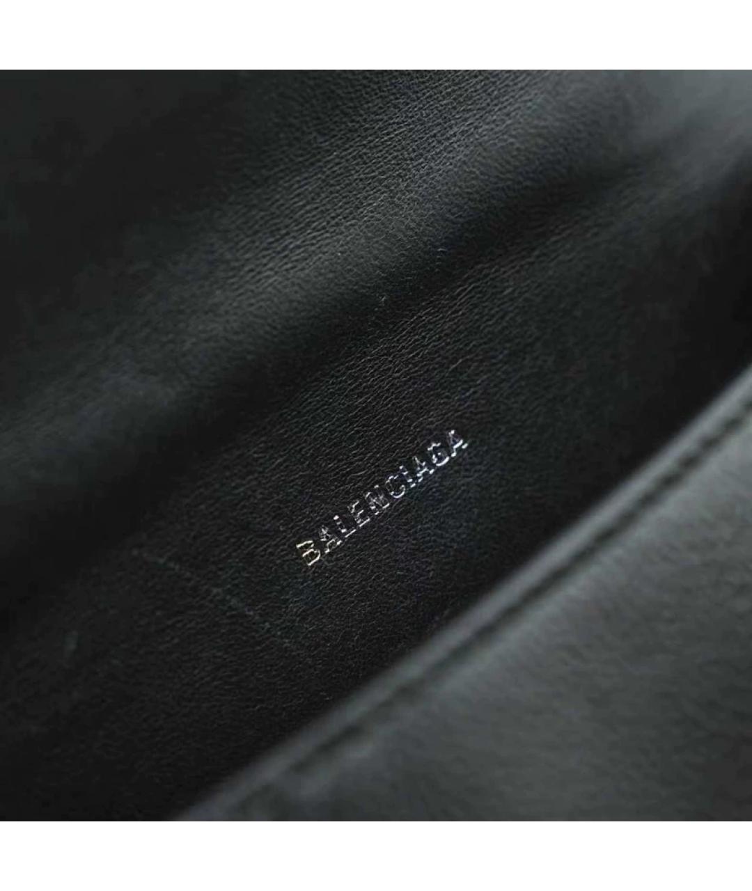 BALENCIAGA Черная кожаная сумка с короткими ручками, фото 8