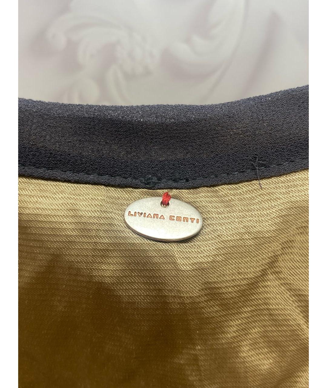 LIVIANA CONTI Золотое полиэстеровое платье, фото 4
