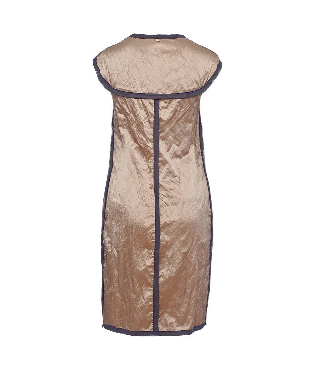LIVIANA CONTI Золотое полиэстеровое платье, фото 2