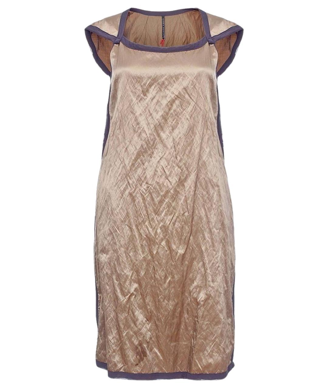 LIVIANA CONTI Золотое полиэстеровое платье, фото 1