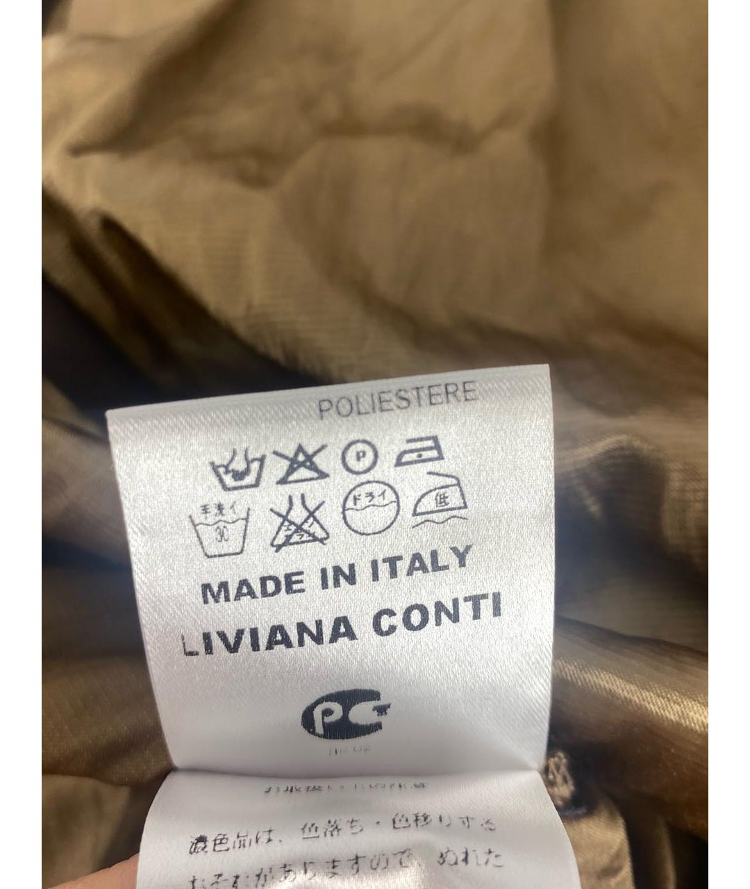 LIVIANA CONTI Золотое полиэстеровое платье, фото 8