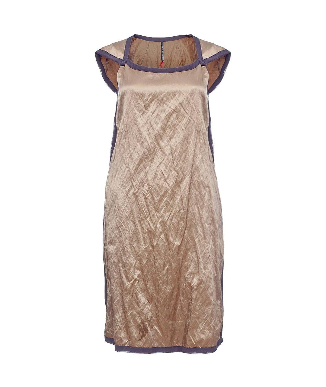 LIVIANA CONTI Золотое полиэстеровое платье, фото 9