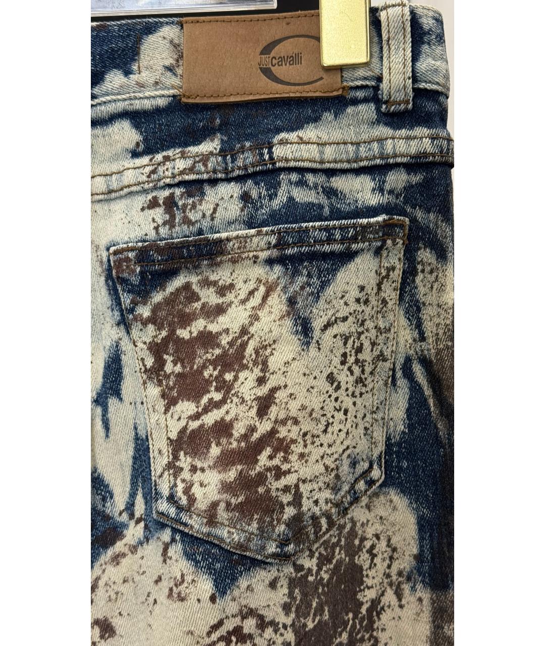 JUST CAVALLI Синие прямые джинсы, фото 5