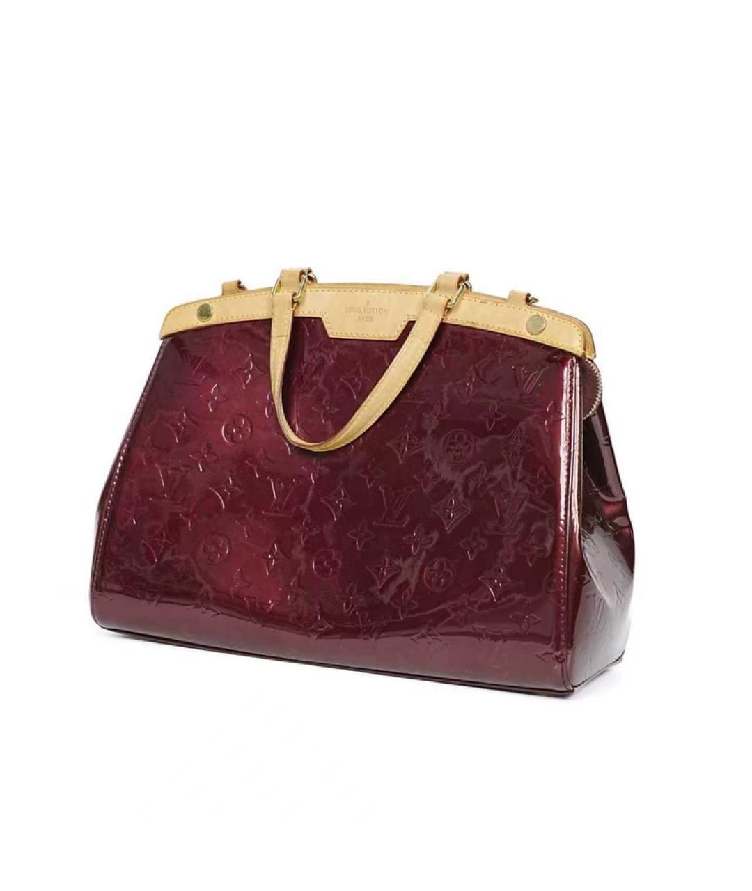 LOUIS VUITTON Бордовая сумка с короткими ручками из лакированной кожи, фото 8