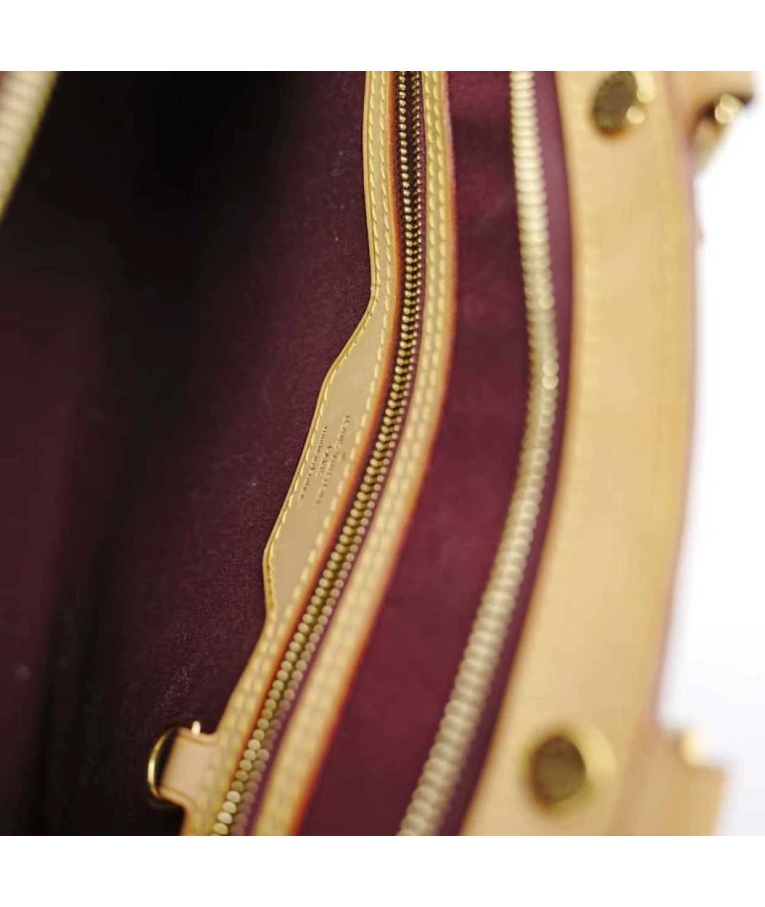 LOUIS VUITTON Бордовая сумка с короткими ручками из лакированной кожи, фото 5