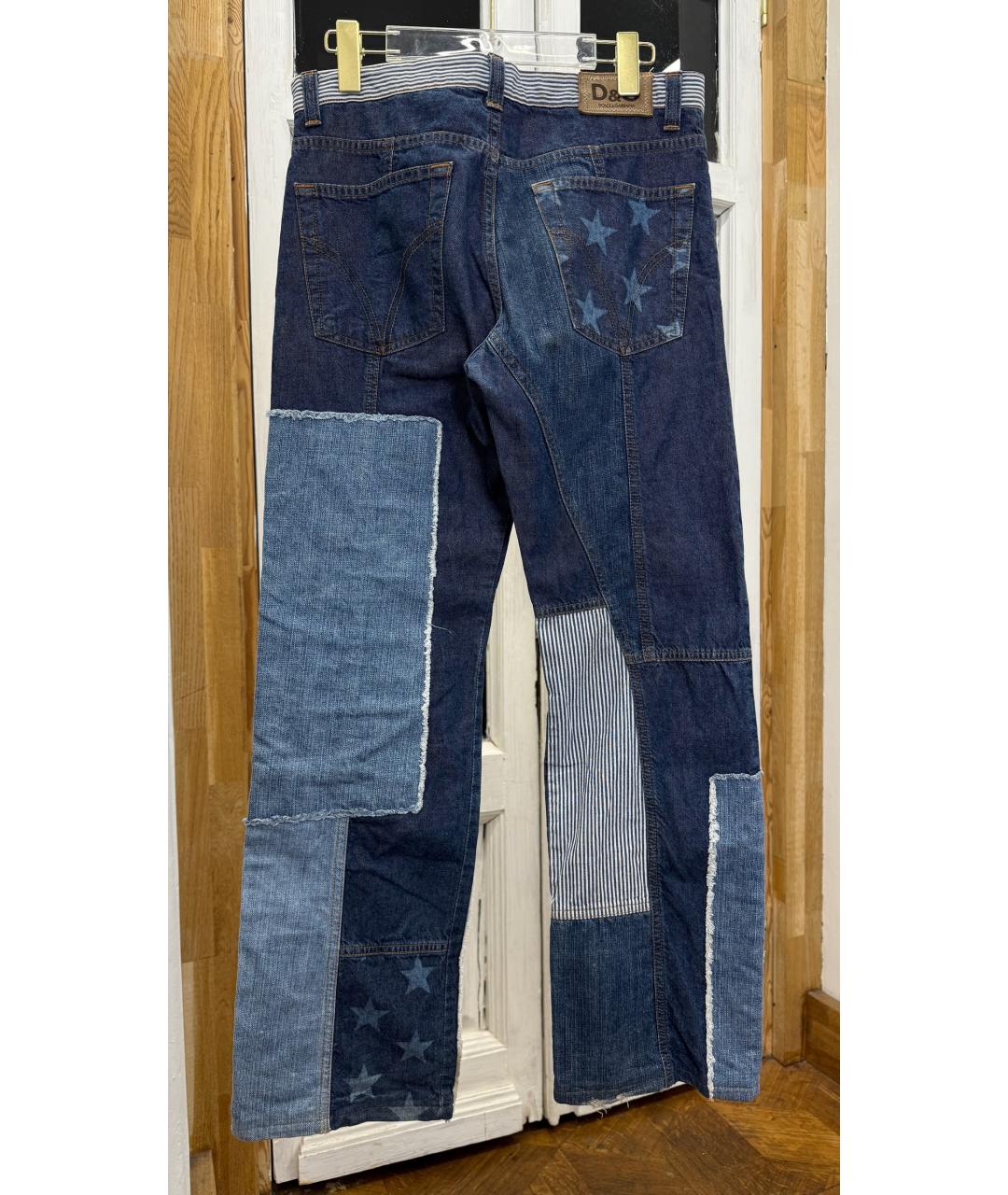DOLCE&GABBANA Синие прямые джинсы, фото 2