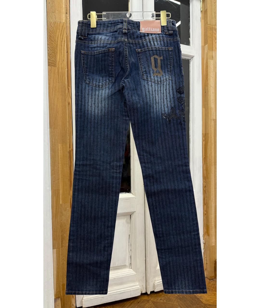 JOHN GALLIANO Синие прямые джинсы, фото 2
