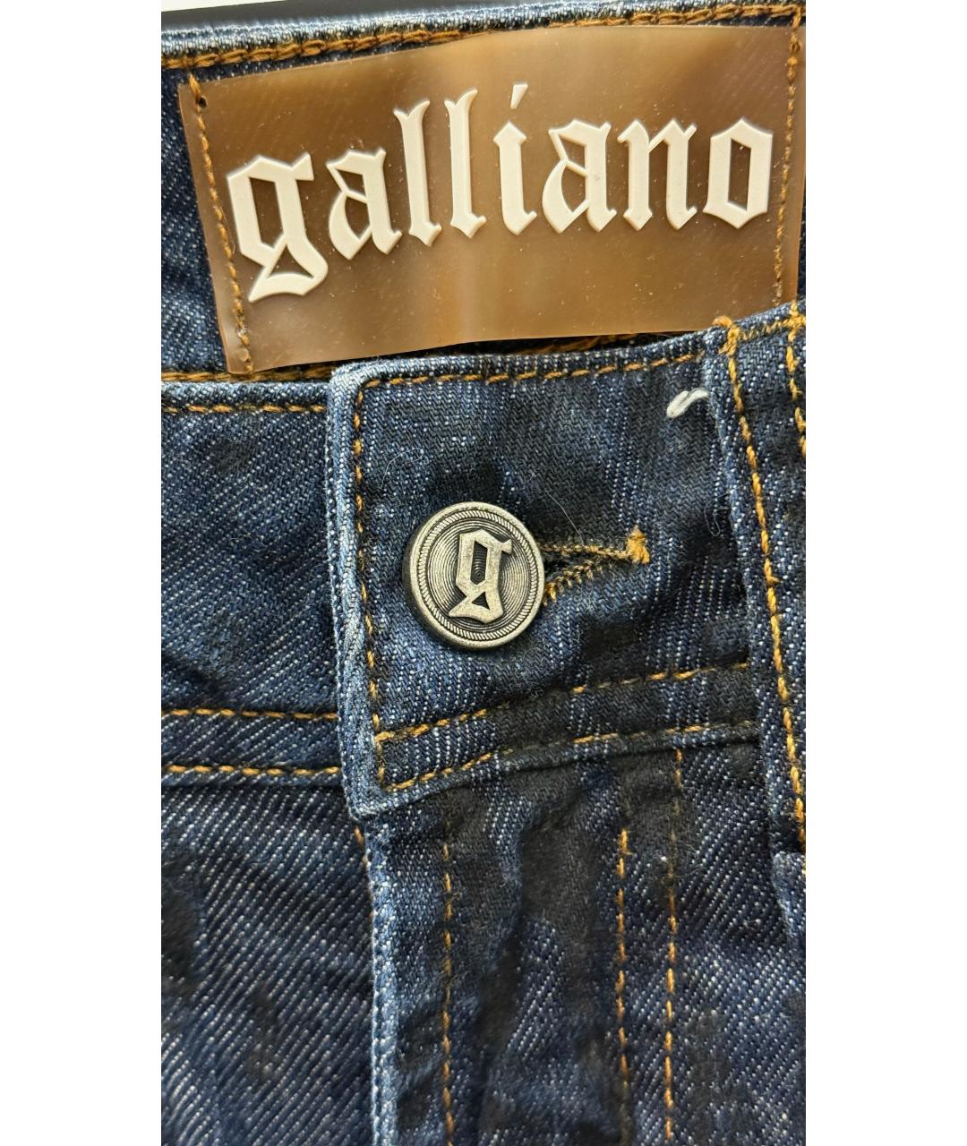 JOHN GALLIANO Синие прямые джинсы, фото 3