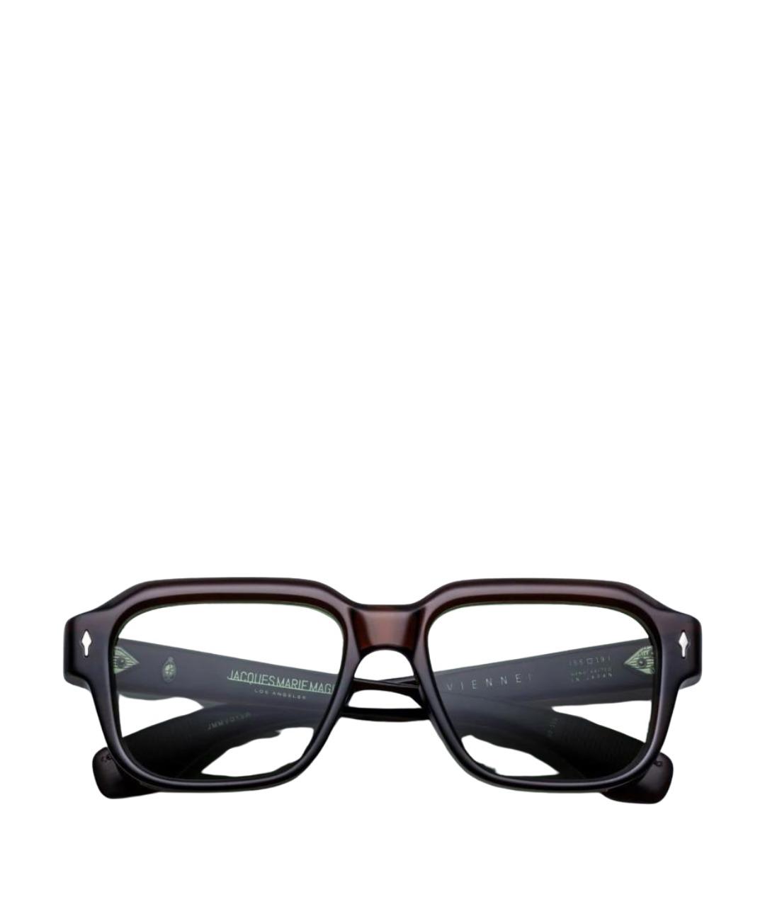 JACQUES MARIE MAGE Коричневые пластиковые солнцезащитные очки, фото 1