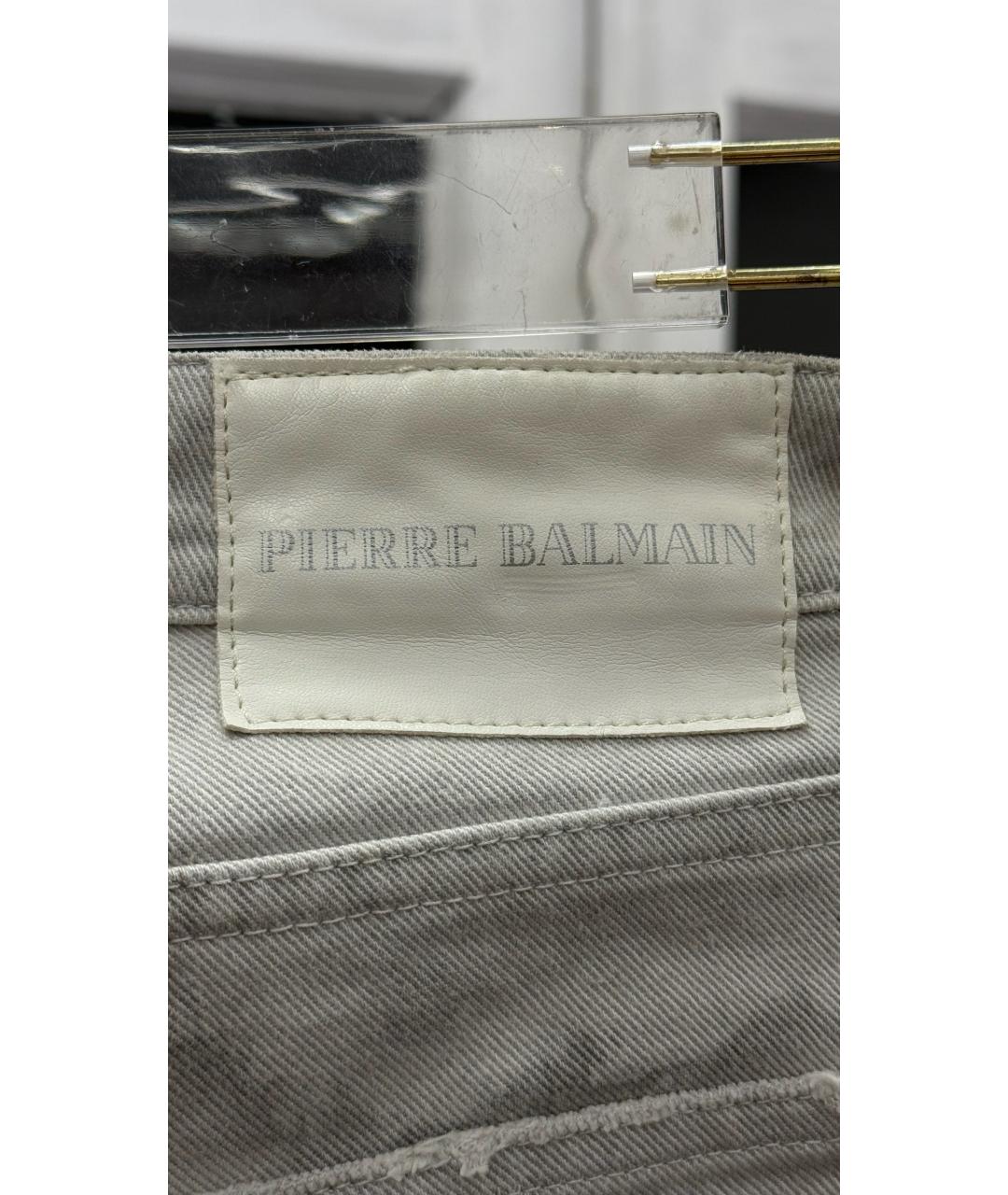PIERRE BALMAIN Серые прямые джинсы, фото 3