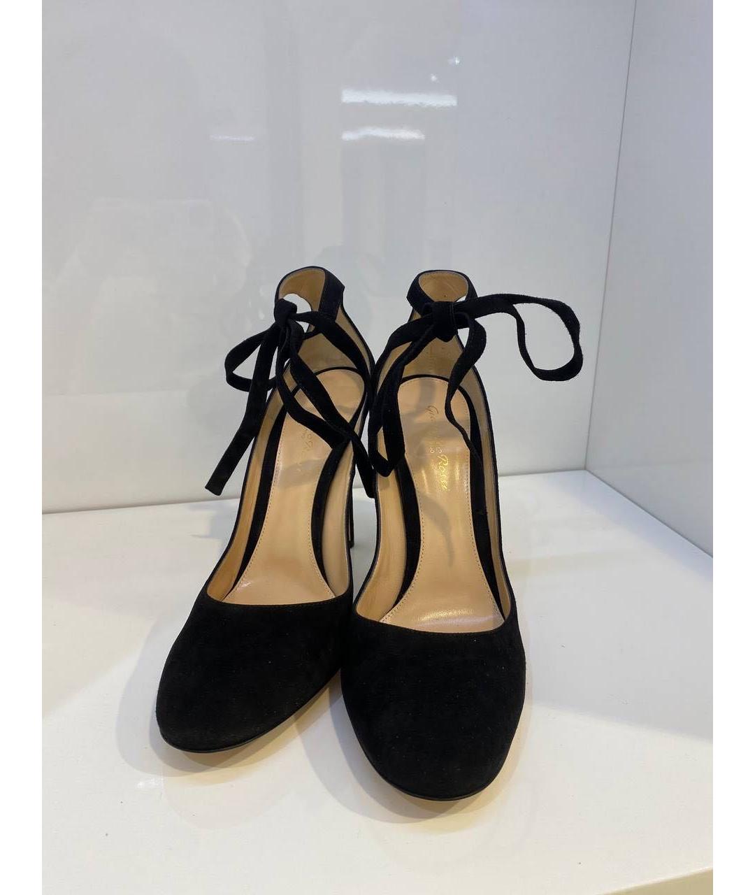 GIANVITO ROSSI Черные замшевые туфли, фото 2