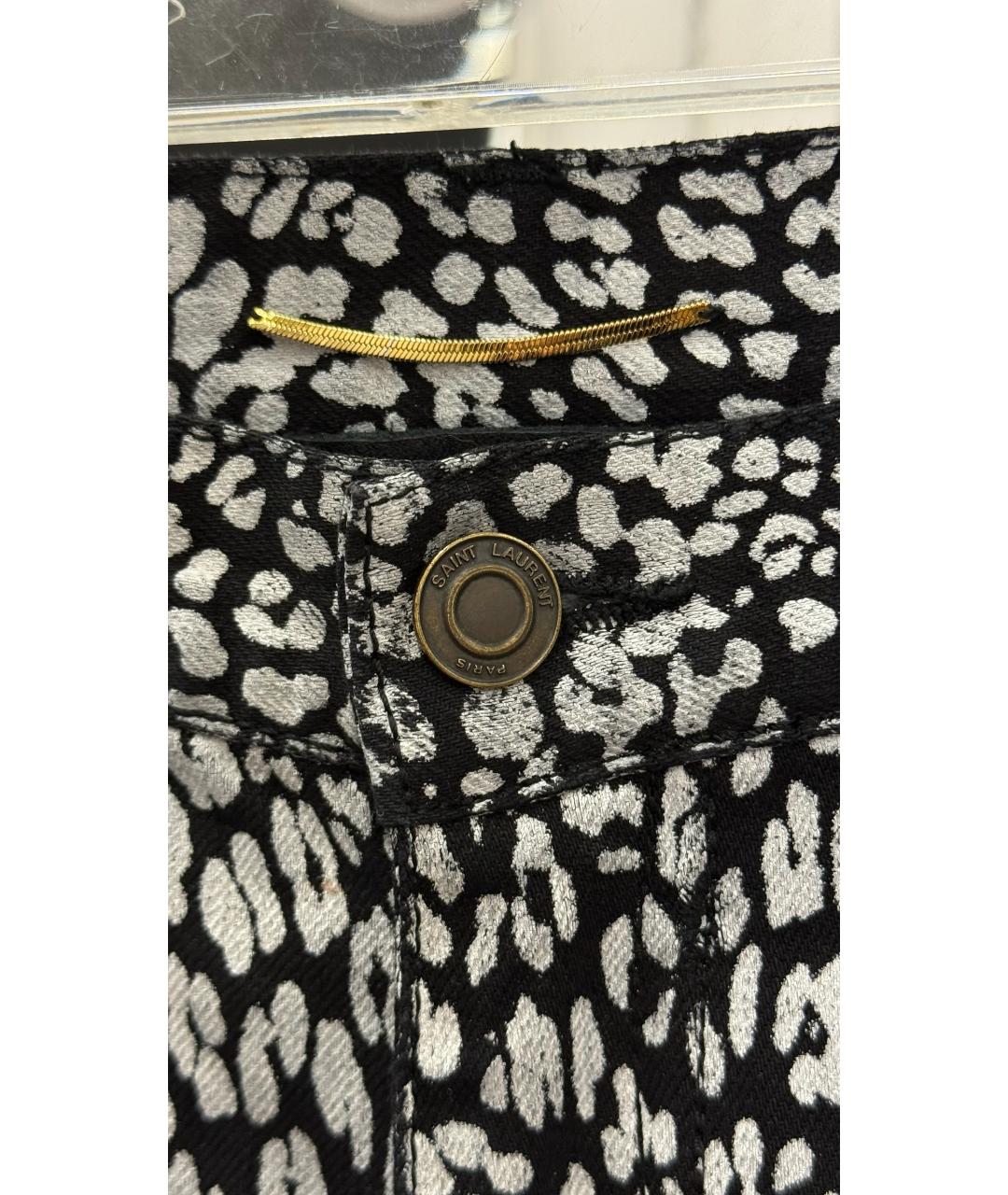 SAINT LAURENT Черные прямые джинсы, фото 4