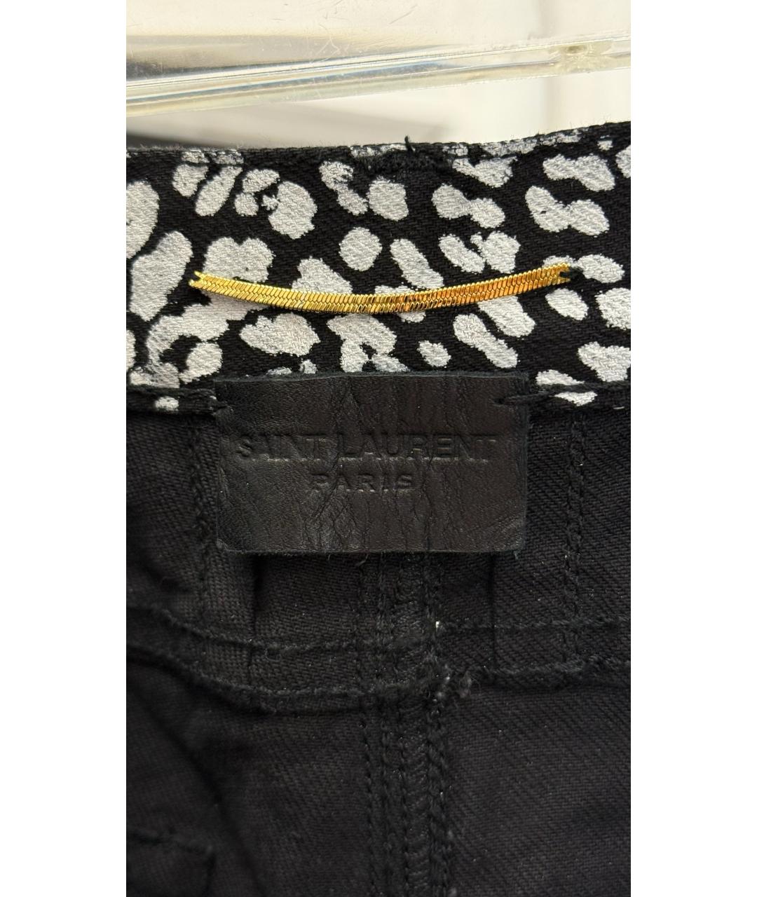SAINT LAURENT Черные прямые джинсы, фото 3