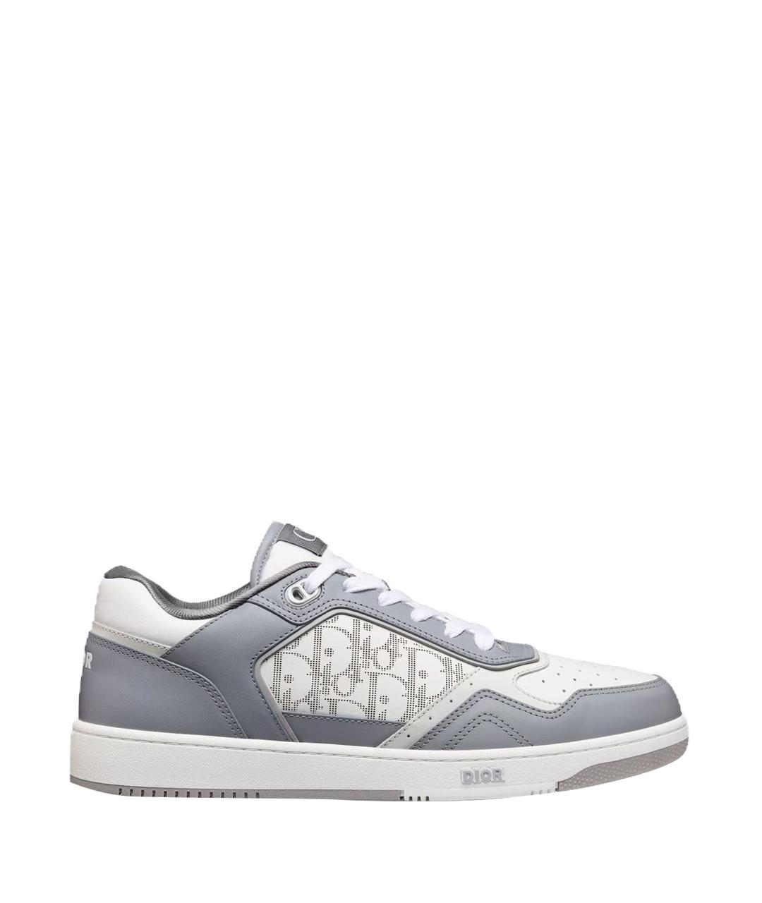 CHRISTIAN DIOR Серые кожаные низкие кроссовки / кеды, фото 1