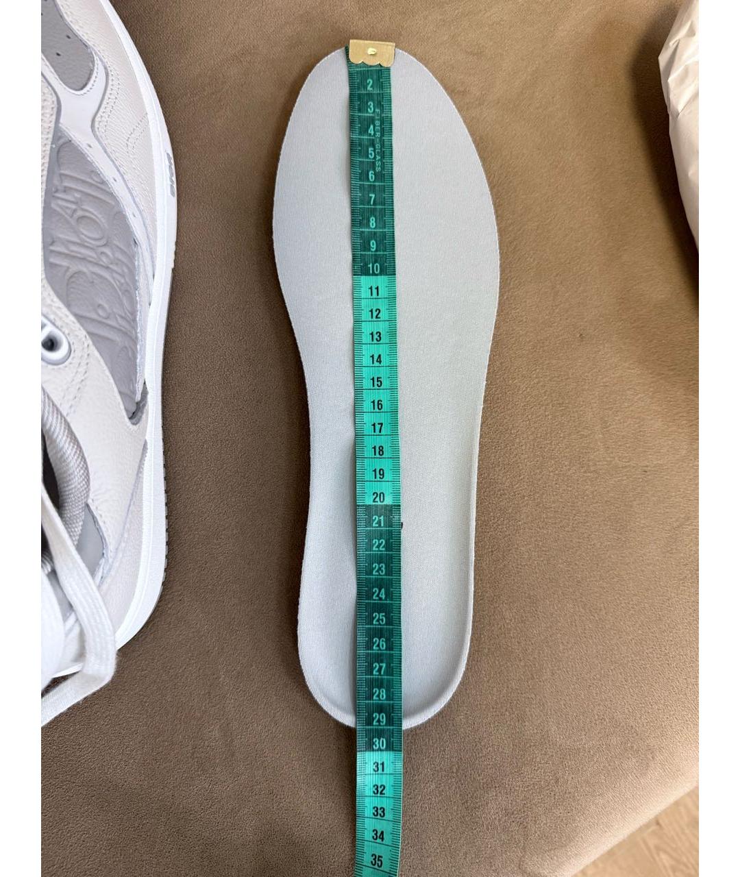 CHRISTIAN DIOR Серые кожаные низкие кроссовки / кеды, фото 8