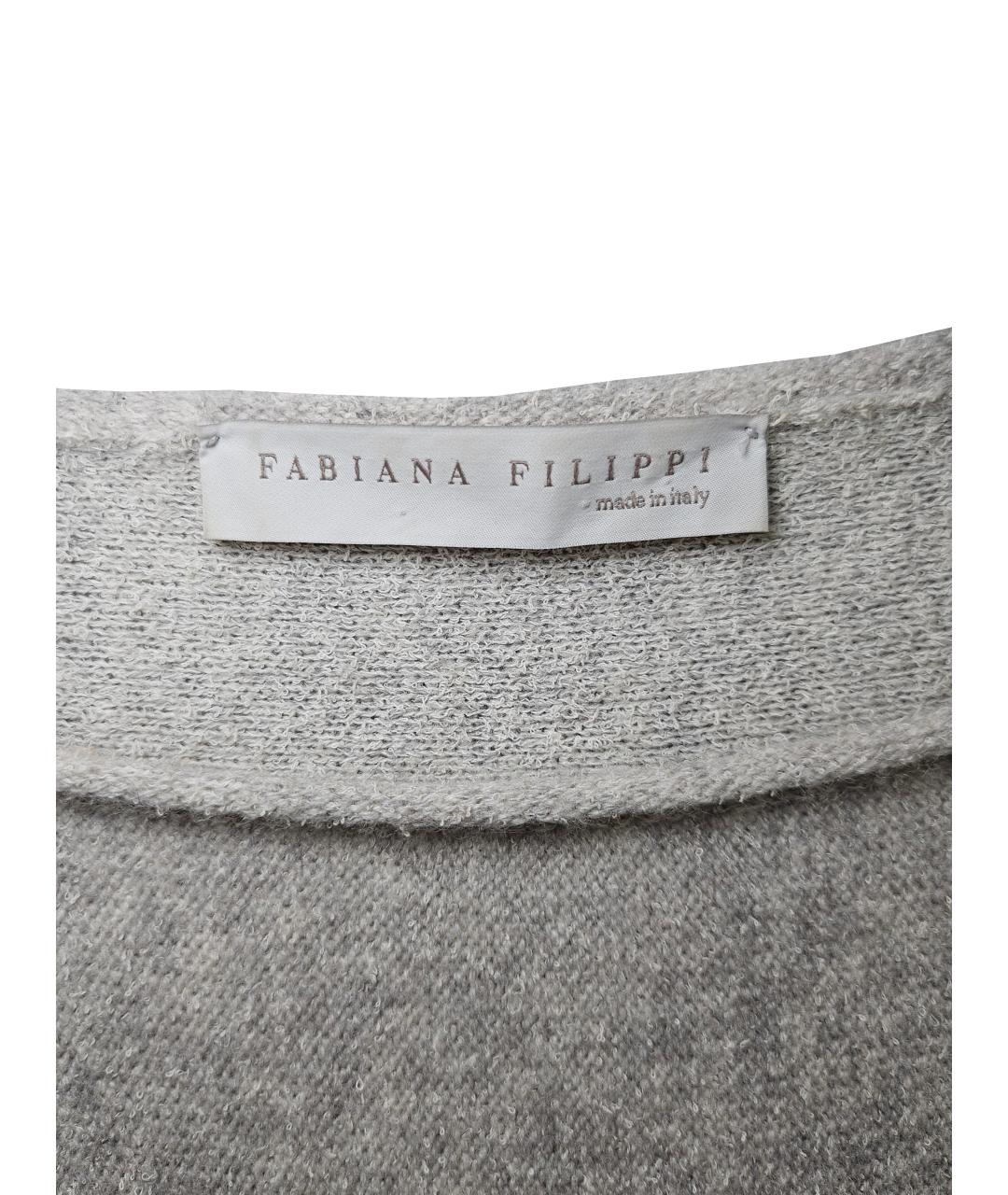 FABIANA FILIPPI Серый кашемировый джемпер / свитер, фото 5