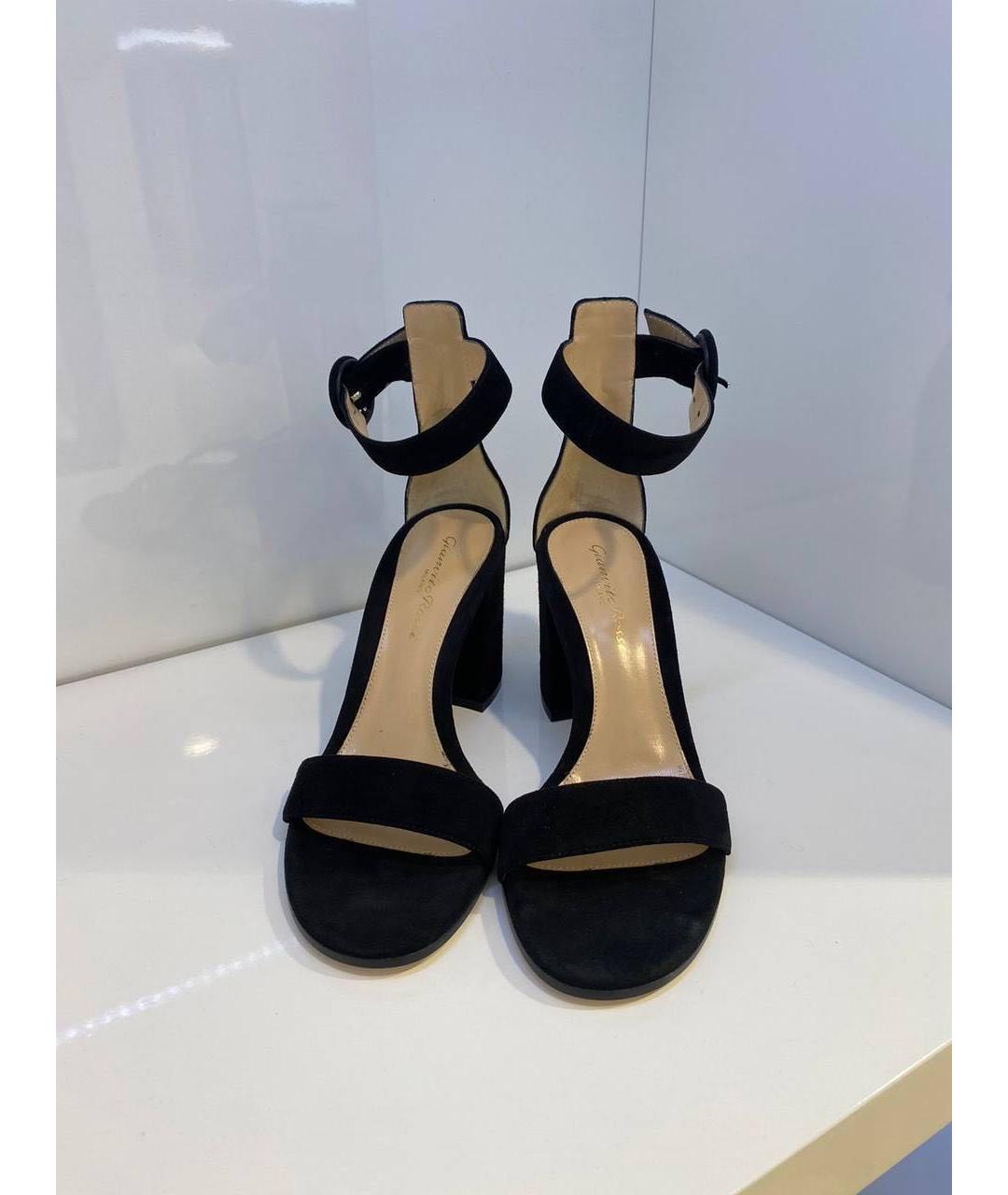 GIANVITO ROSSI Черные замшевые босоножки, фото 2