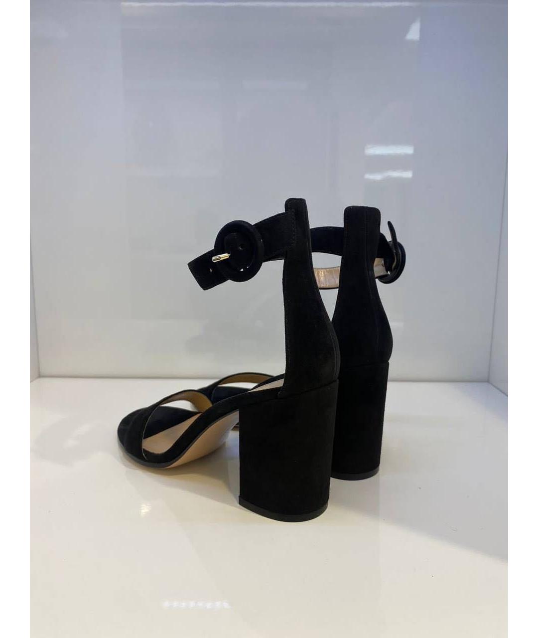 GIANVITO ROSSI Черные замшевые босоножки, фото 3