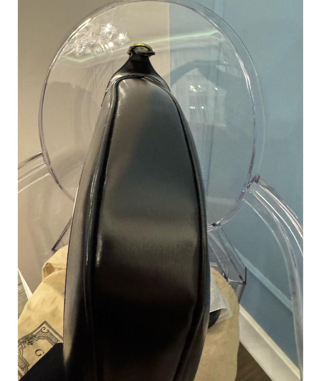 GUCCI Черная кожаная сумка через плечо, фото 7