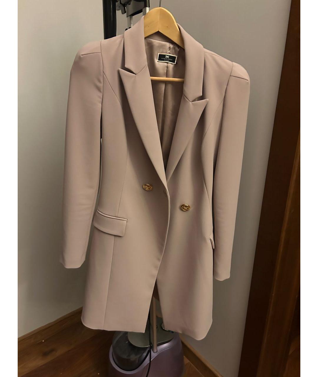 ELISABETTA FRANCHI Коралловые полиэстеровые капри, фото 4