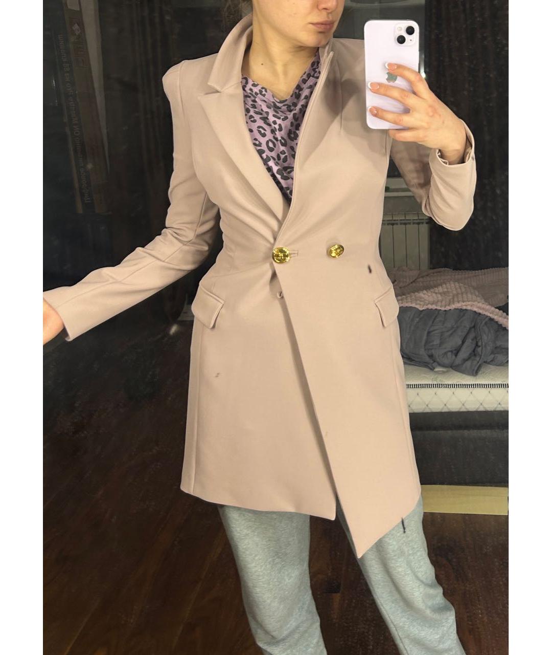 ELISABETTA FRANCHI Коралловые полиэстеровые капри, фото 3