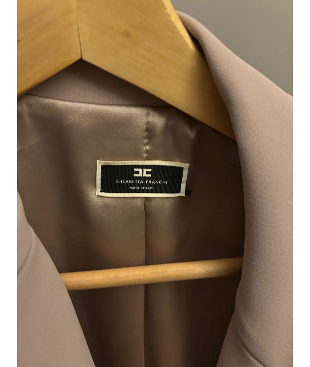 ELISABETTA FRANCHI Коралловые полиэстеровые капри, фото 2