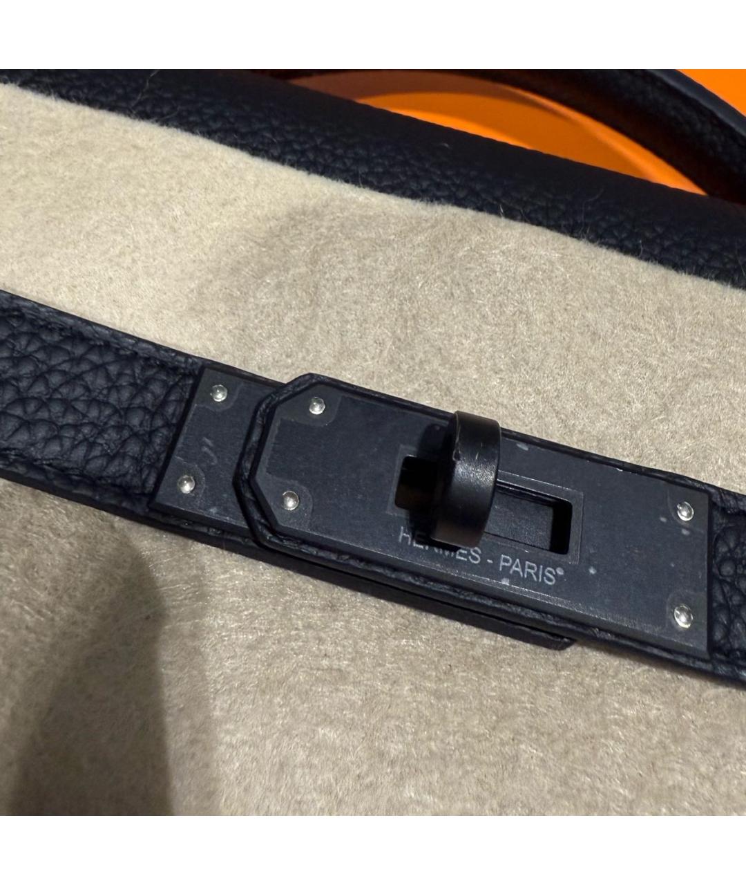 HERMES Черный кожаный портфель, фото 6