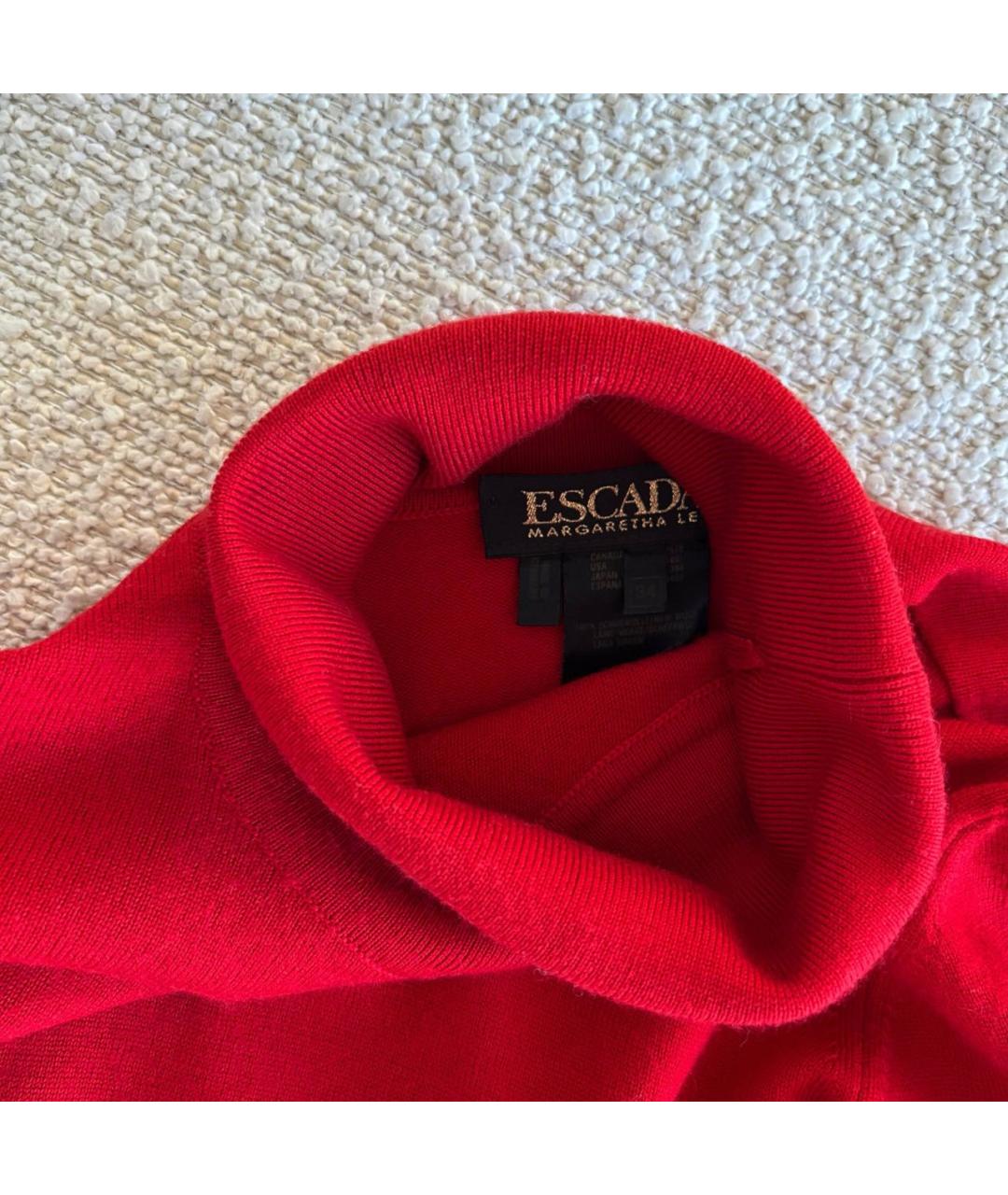 ESCADA Красная шерстяная водолазка, фото 2