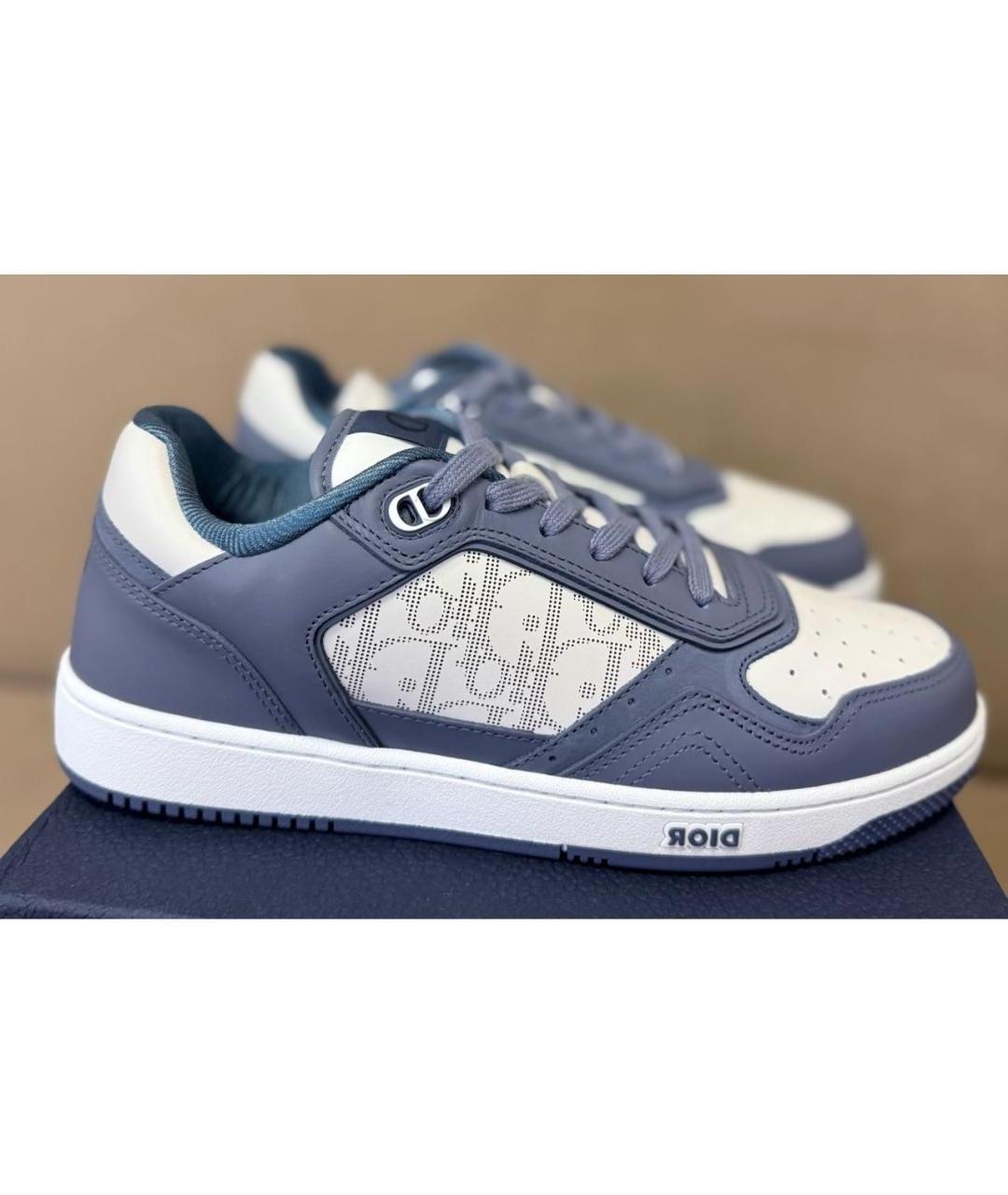 CHRISTIAN DIOR Синие кожаные низкие кроссовки / кеды, фото 10