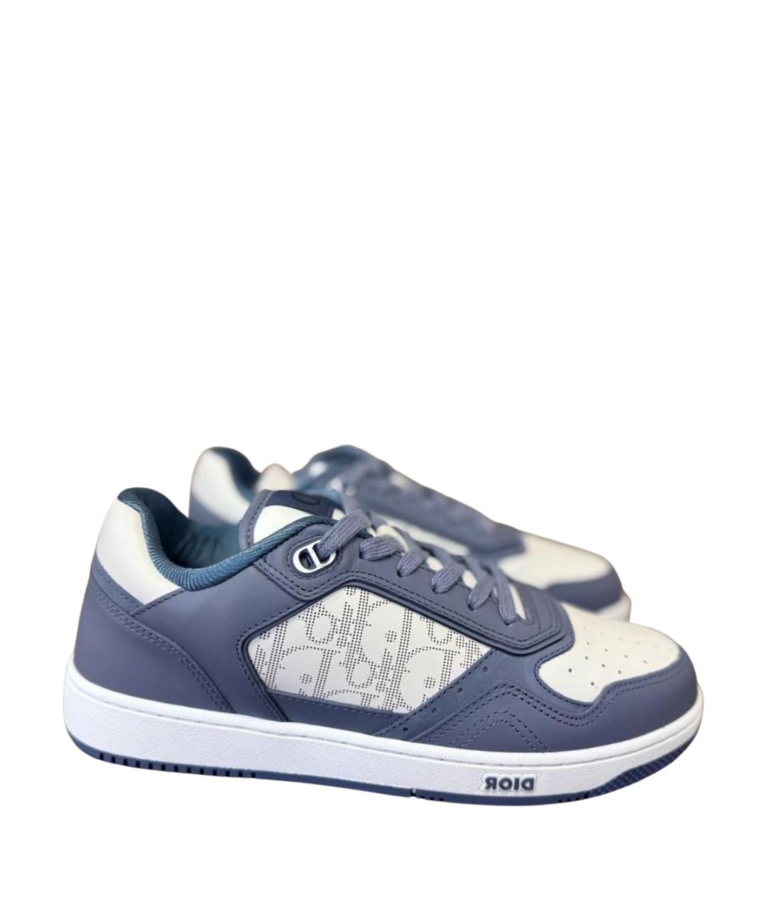 CHRISTIAN DIOR Синие кожаные низкие кроссовки / кеды, фото 1