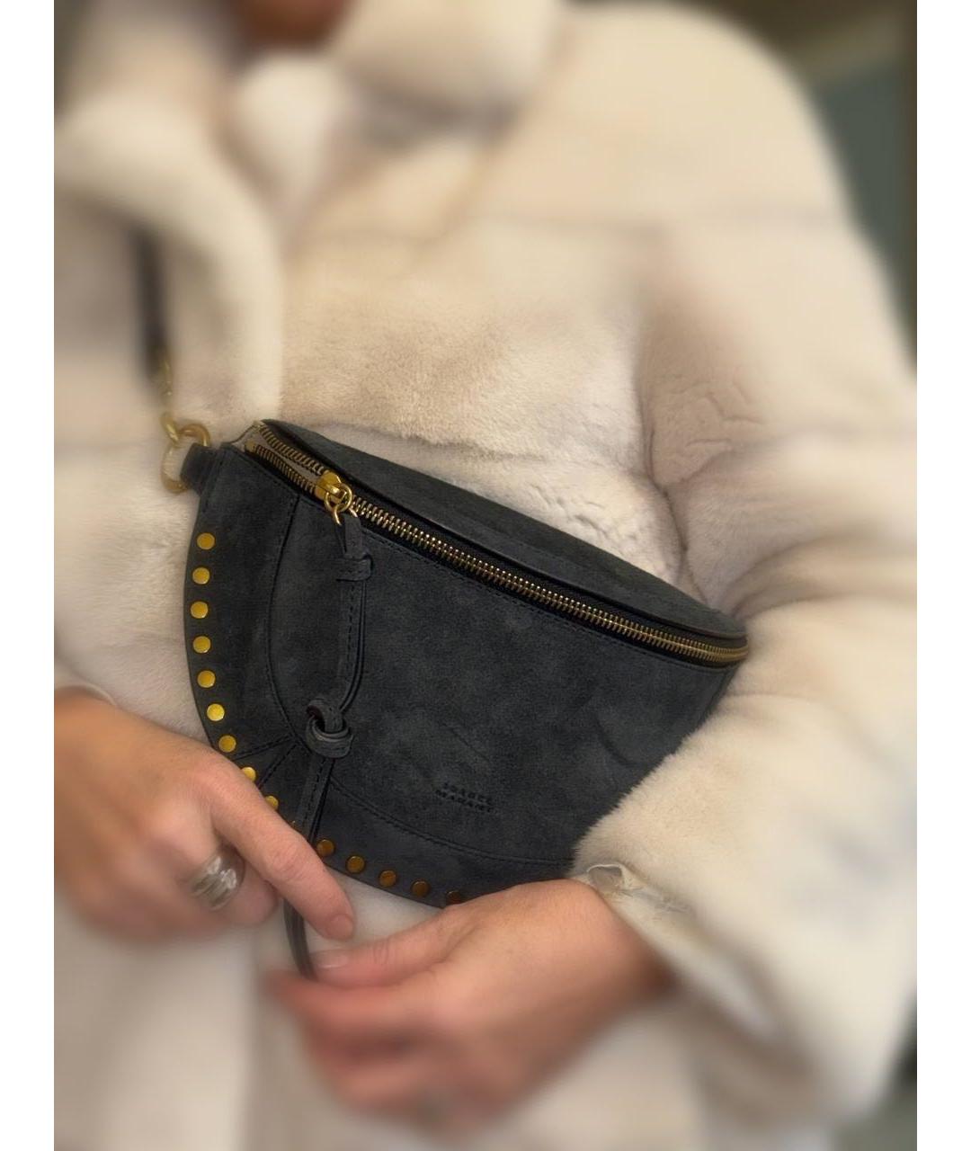 ISABEL MARANT Серая замшевая сумка через плечо, фото 5