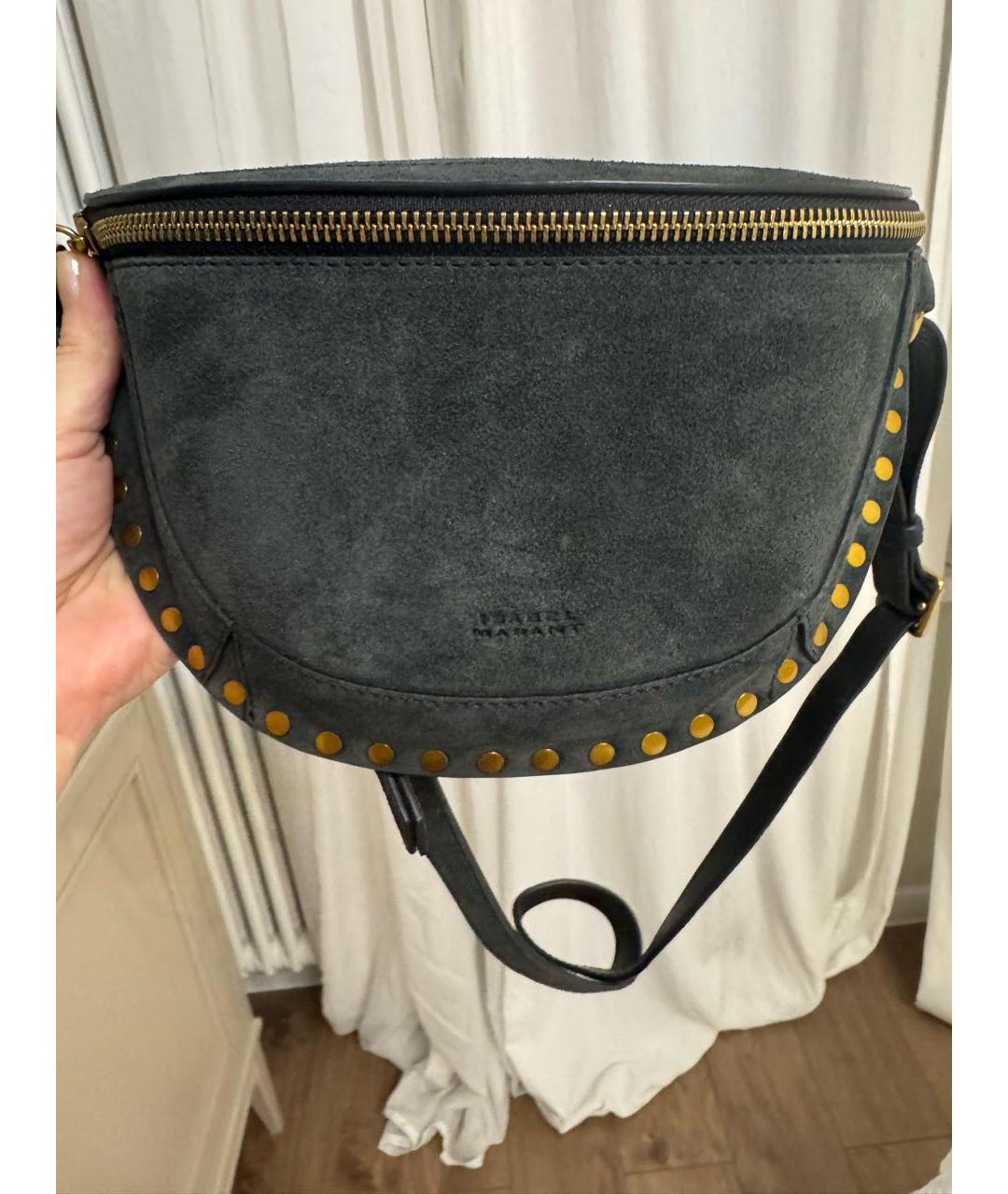 ISABEL MARANT Серая замшевая сумка через плечо, фото 6