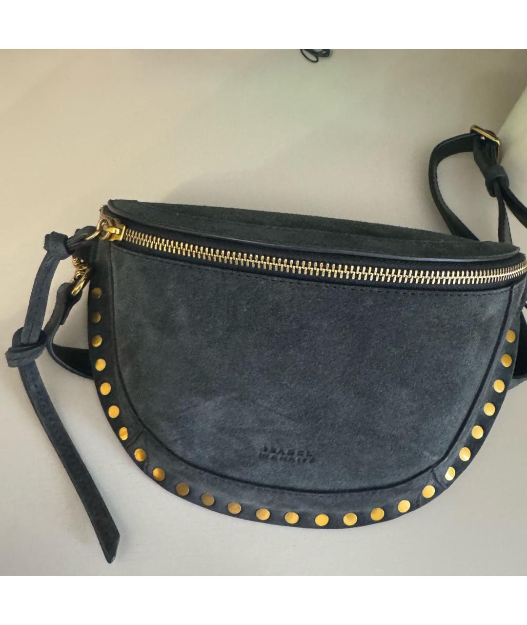 ISABEL MARANT Серая замшевая сумка через плечо, фото 2