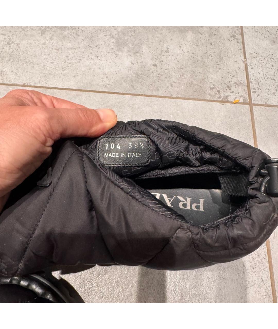 PRADA Черные синтетические полусапоги, фото 6