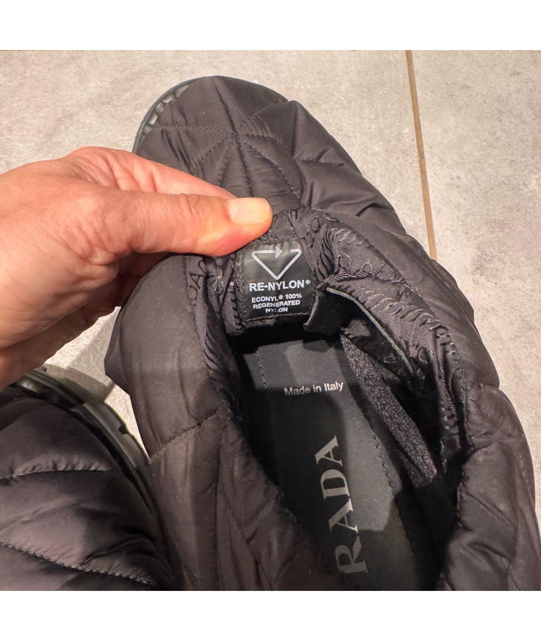 PRADA Черные синтетические полусапоги, фото 5