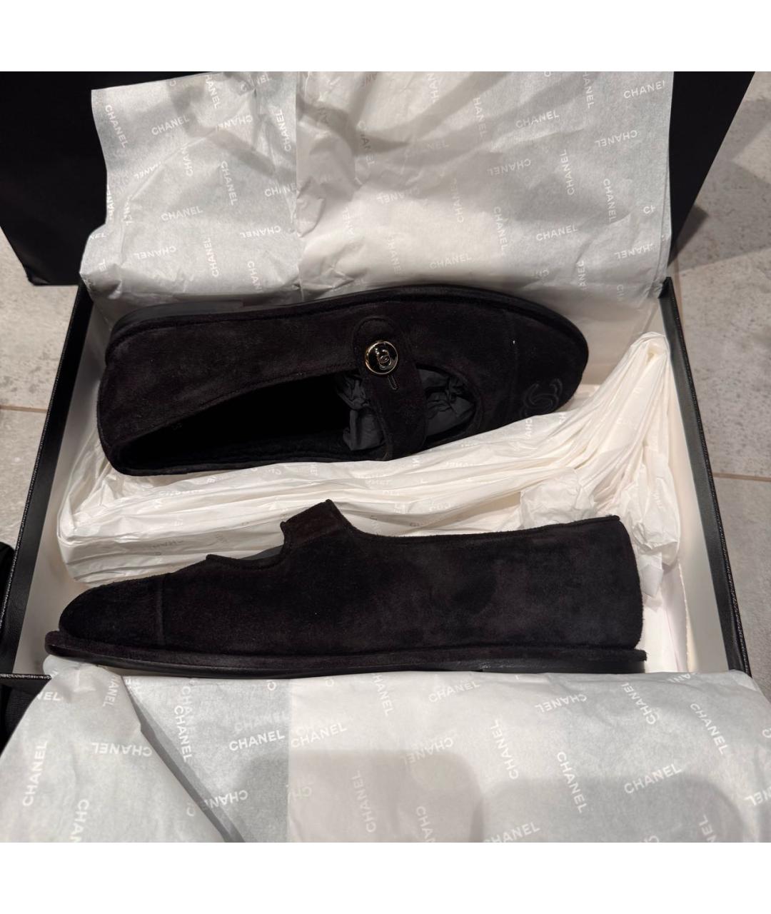 CHANEL Черные замшевые балетки, фото 6