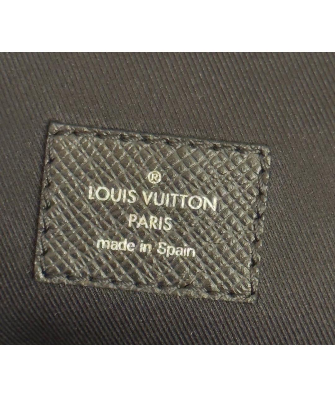 LOUIS VUITTON Черная кожаная сумка на плечо, фото 5