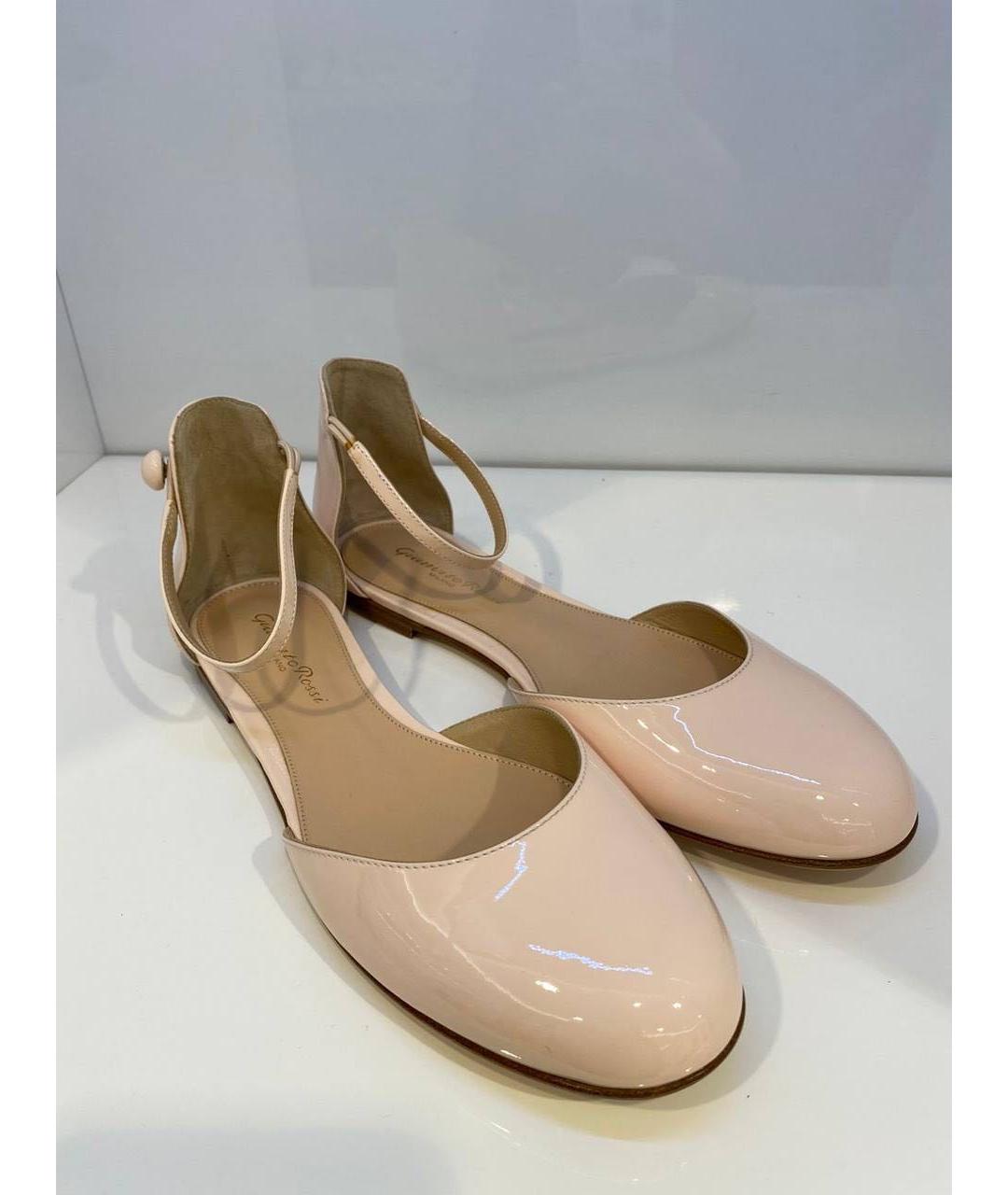 GIANVITO ROSSI Бежевые балетки, фото 2