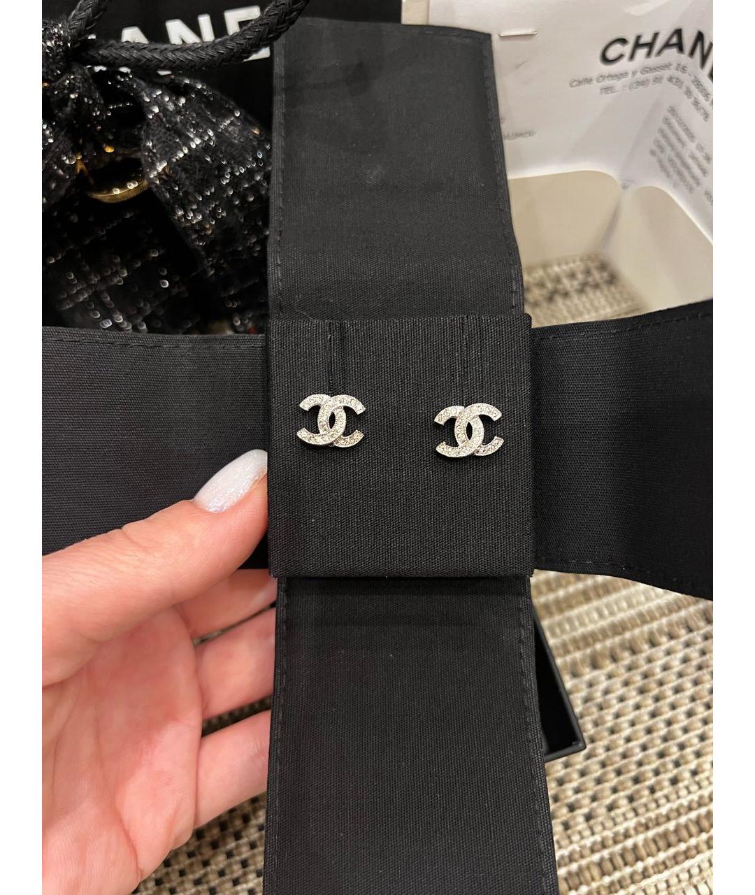 CHANEL Серебряные металлические серьги, фото 6