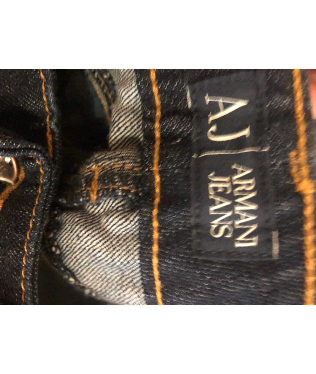 ARMANI JEANS Синие хлопковые джинсы слим, фото 3
