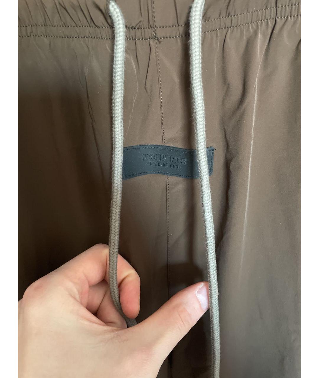 FEAR OF GOD ESSENTIALS Коричневые полиамидовые повседневные брюки, фото 2