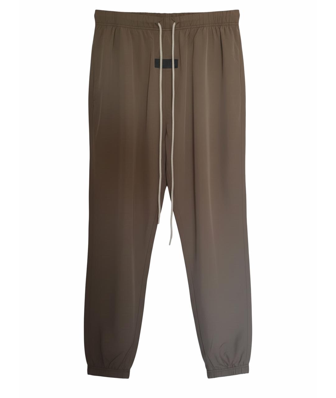 FEAR OF GOD ESSENTIALS Коричневые полиамидовые повседневные брюки, фото 1