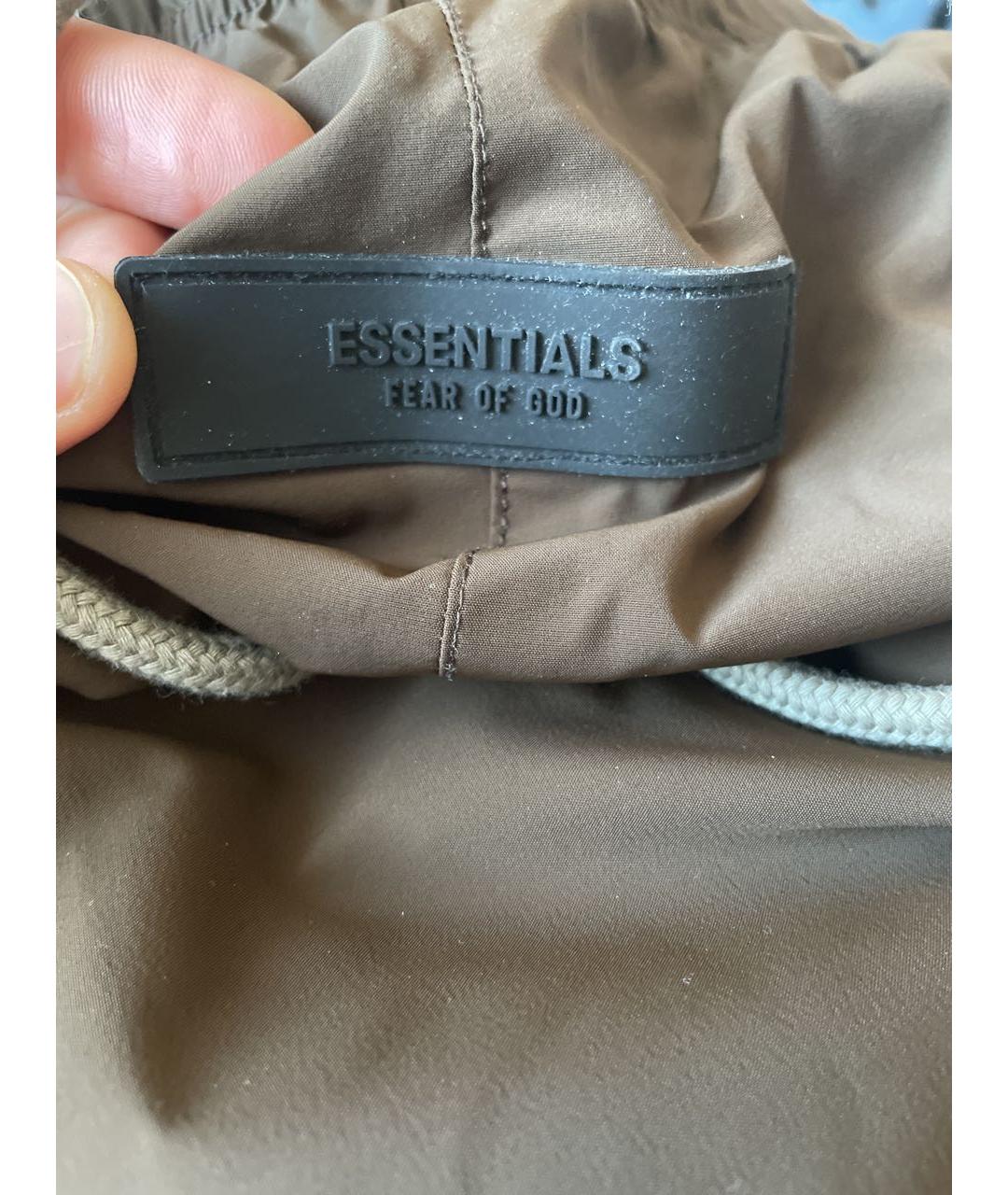 FEAR OF GOD ESSENTIALS Коричневые полиамидовые повседневные брюки, фото 4