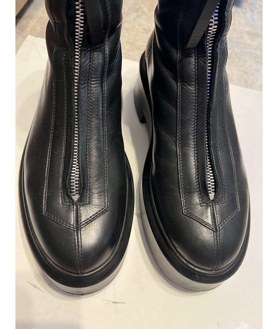 THE ROW Черные кожаные ботинки, фото 3