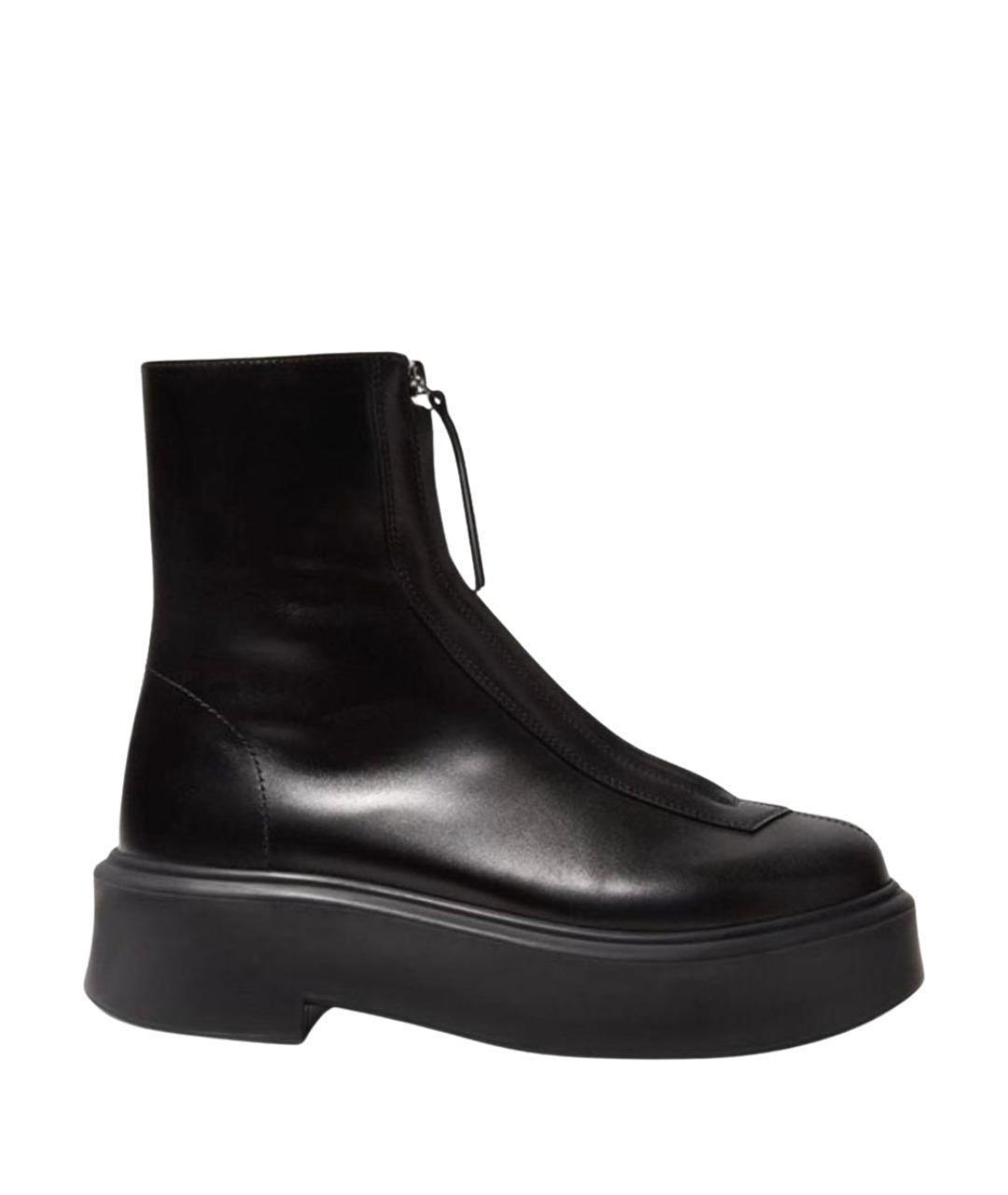 THE ROW Черные кожаные ботинки, фото 1